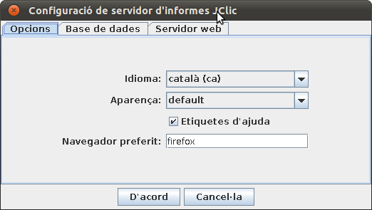 Captura-Configuració de servidor d'informes JClic.png